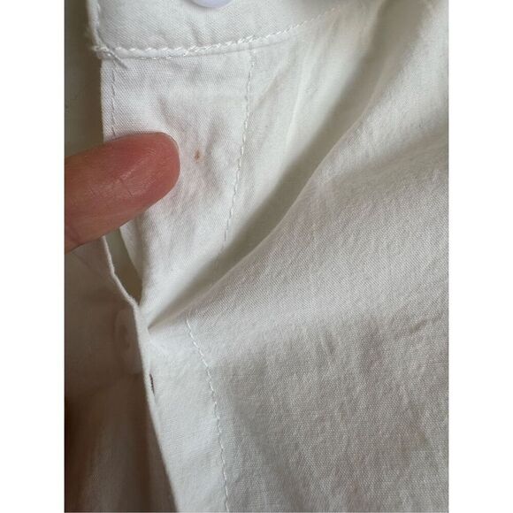 Dazy women’s M white button up shirt NWT long sleeve top classic - Picture 5 of 7